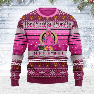 YMskins Ugly Christmas Sweater I'm A Flamingo 3D Apparel