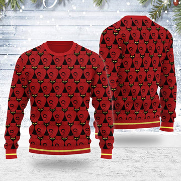 YMskins Ugly Christmas Sweater Black Cat 3D Apparel