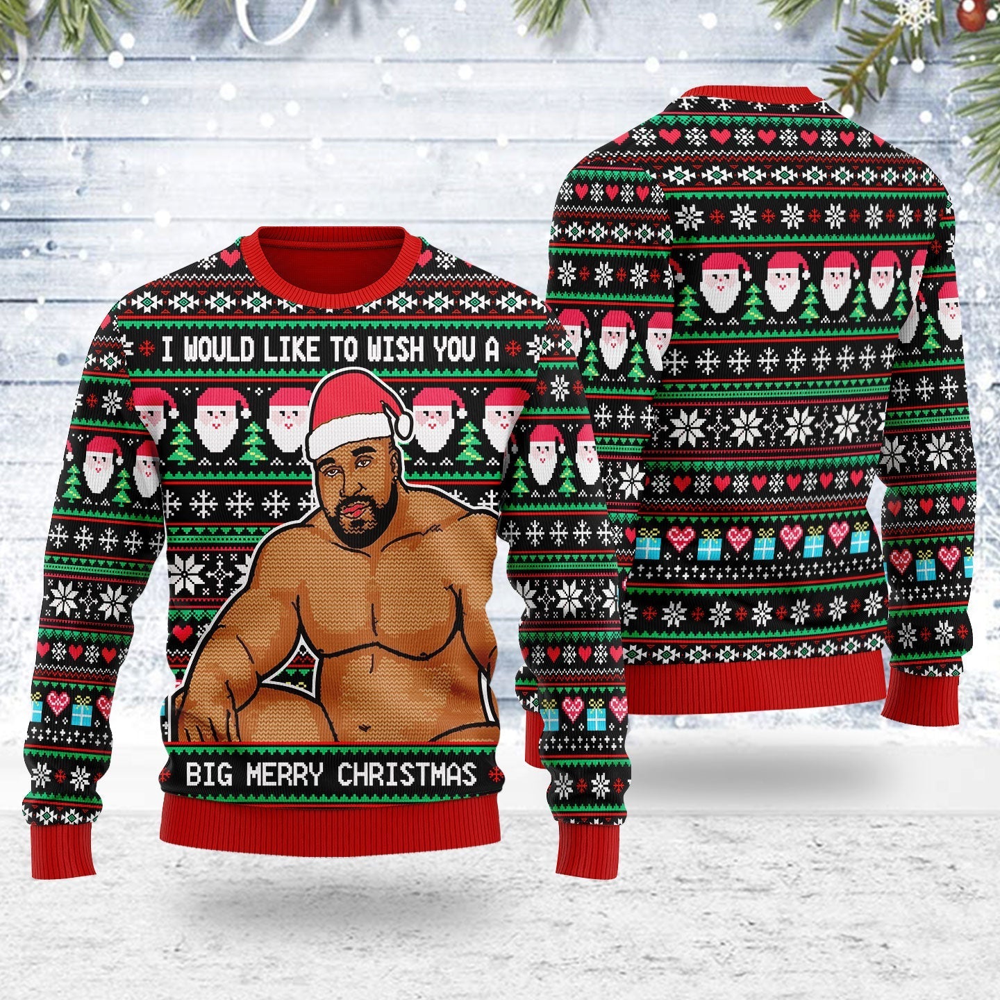 YMskins Ugly Christmas Sweater On Coast 'Sitting on a Bed' Meme 3D Apparel