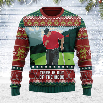 YMskins Ugly Christmas Sweater Tiger Is Out Of The Wood 3D Apparel