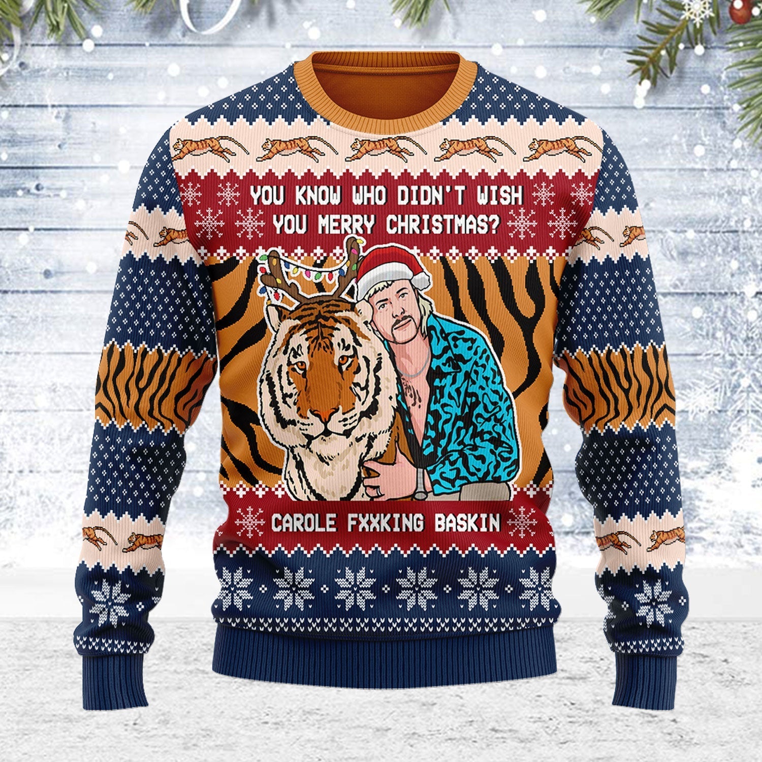 YMskins Ugly Christmas Sweater You Know Who Didn't Wish You Merry Christmas  3D Apparel
