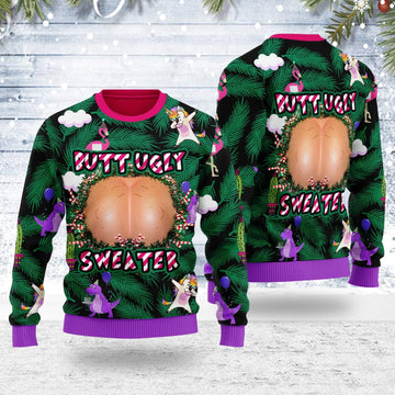 YMskins Ugly Christmas Sweater Butt 3D Apparel