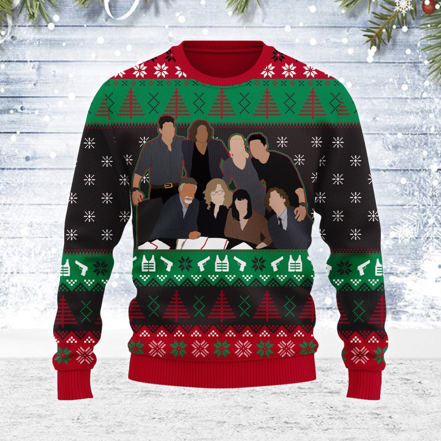 YMskins Ugly Christmas Sweater Criminal Minds 3D Apparel