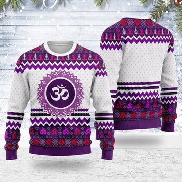 YMskins Ugly Christmas Sweater Crown Eye Chakra 3D Apparel