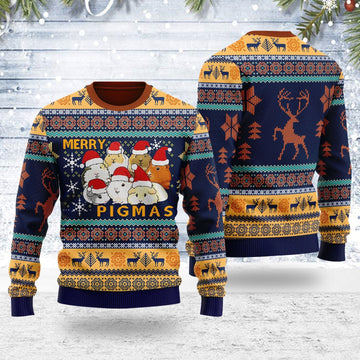 YMskins Ugly Christmas Sweater Merry Pigmas 3D Apparel