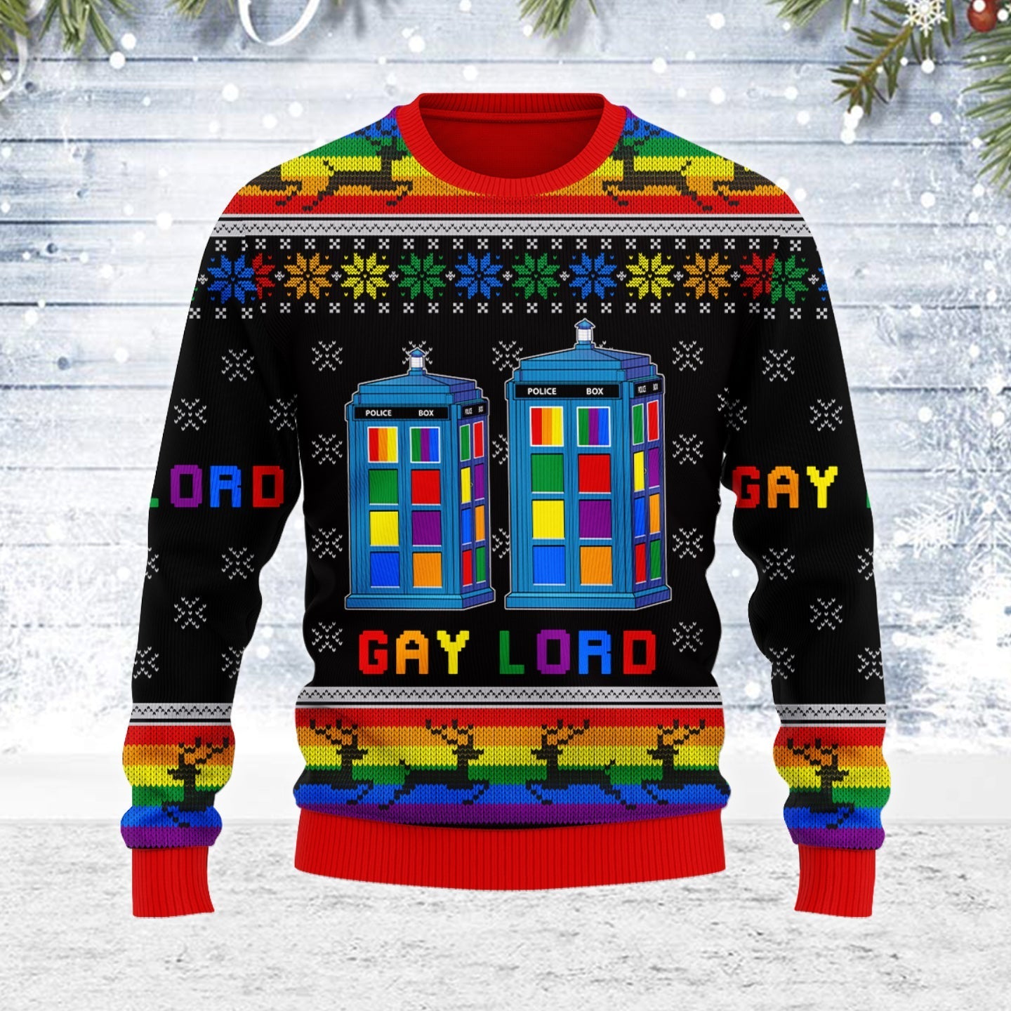 YMskins Ugly Christmas Sweater Gay Lord 3D Apparel