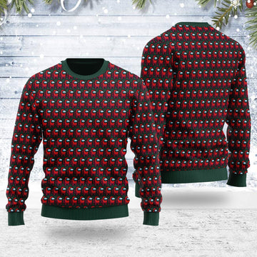 YMskins Ugly Christmas Sweater Red Among Us 3D Apparel
