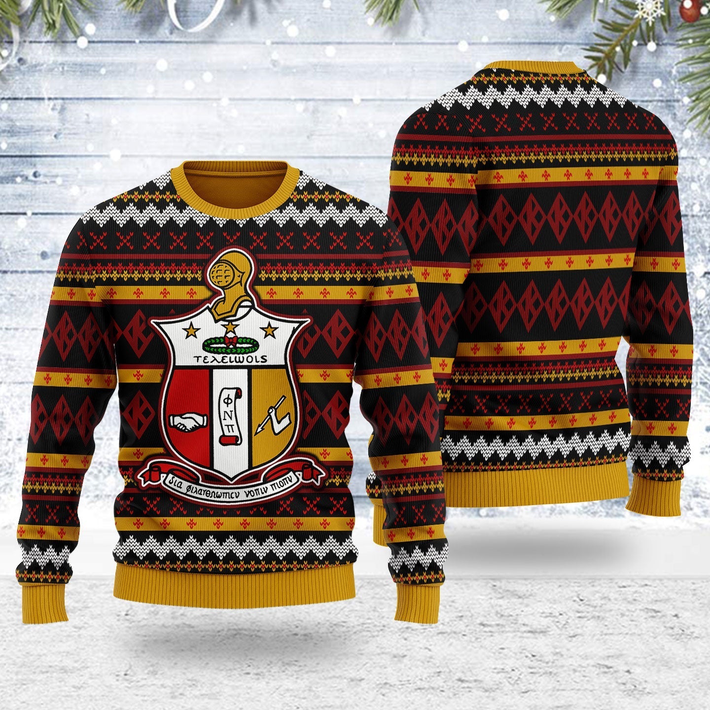 YMskins Ugly Christmas Sweater Kappa Alpha Psi 3D Apparel