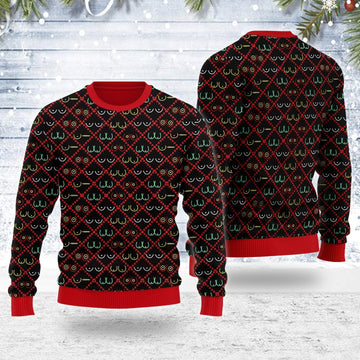 YMskins Ugly Christmas Sweater Boobs 3D Apparel
