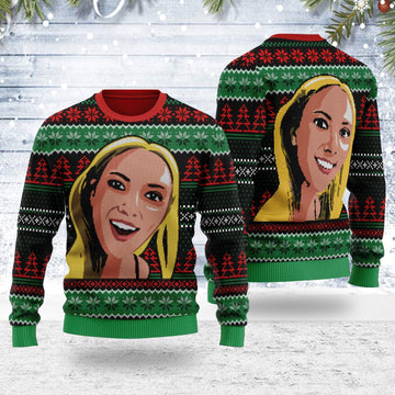 YMskins Ugly Christmas Sweater Scarlett Johansson Meme 3D Apparel