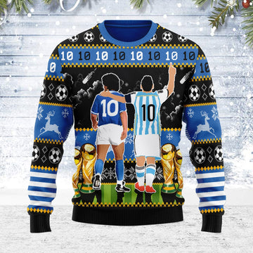 YMskins Ugly Christmas Sweater Two Football Legends 3D Apparel