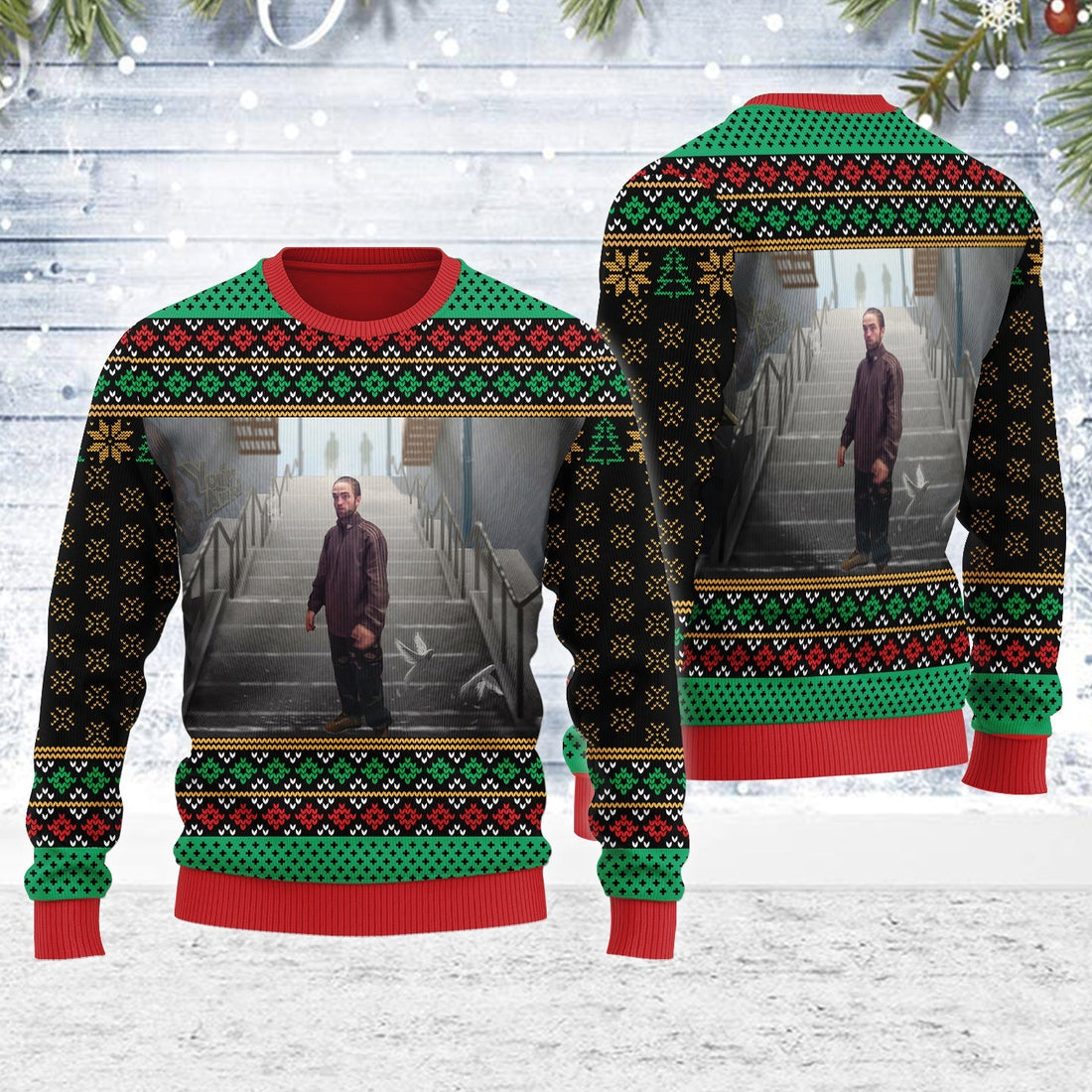 YMskins Ugly Christmas Sweater Robert Pattinson Kitchen 3D Apparel
