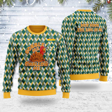 YMskins Ugly Christmas Sweater Gobble Me Swallow Me 3D Apparel