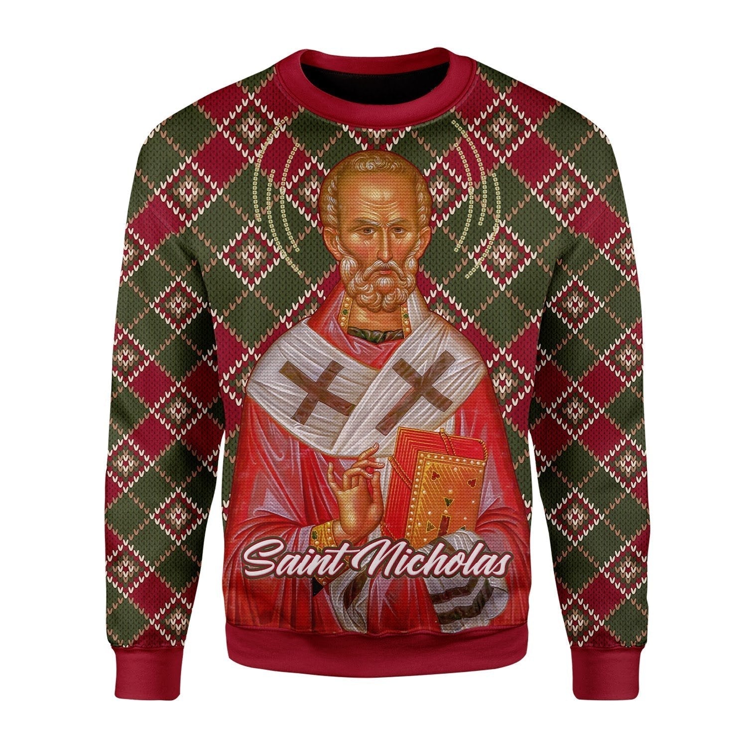 YMskins Christmas Sweater Saint Nicholas 3D Apparel