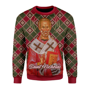 YMskins Christmas Sweater Saint Nicholas 3D Apparel