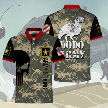 YMskins Polo Shirt US Army Dodo Army 3D Apparel
