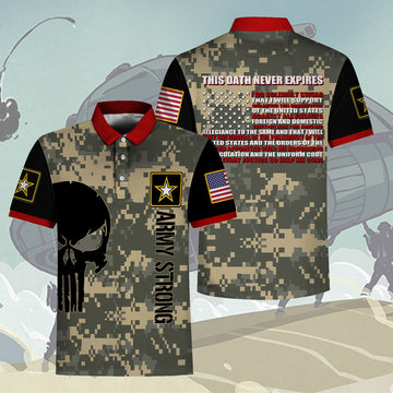 YMskins Polo Shirt US Army This Dath Never Expires 3D Apparel