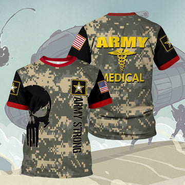YMskins T-shirt US Navy Master At Arms Army Medic Soldier Military 3D Apparel