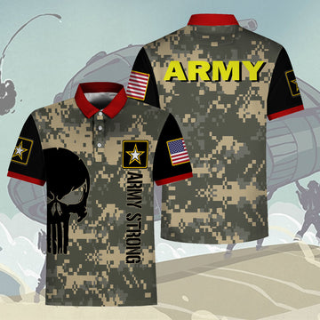 YMskins Polo Shirt US Army Army Physical Fitness Uniform 3D Apparel