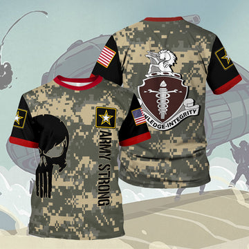 YMskins T-shirt US Army Knife Army Veterinary Corps Army 3D Apparel