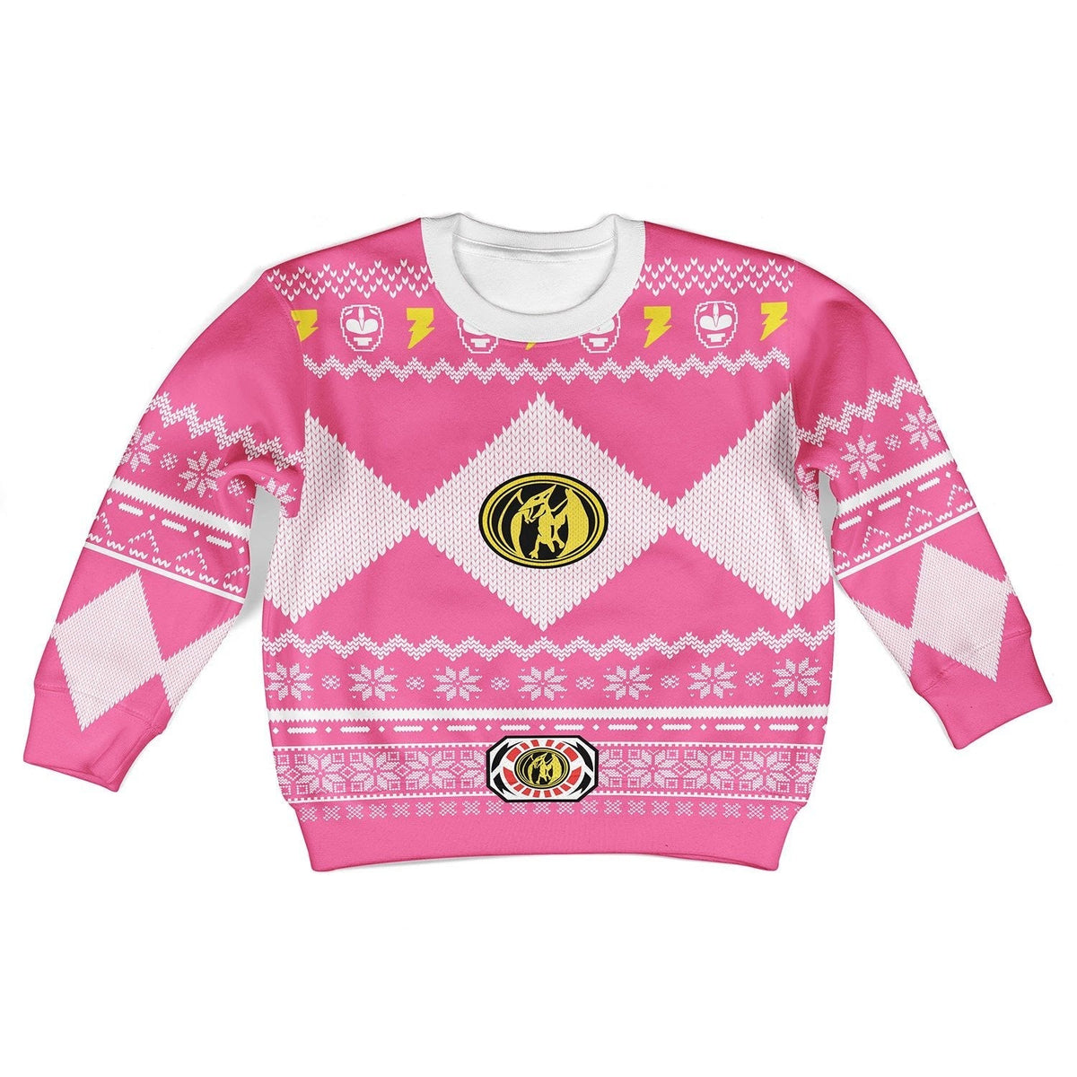 Gearhomies Unisex Kid Tops Pullover Sweatshirt Pink Mighty3D Apparel