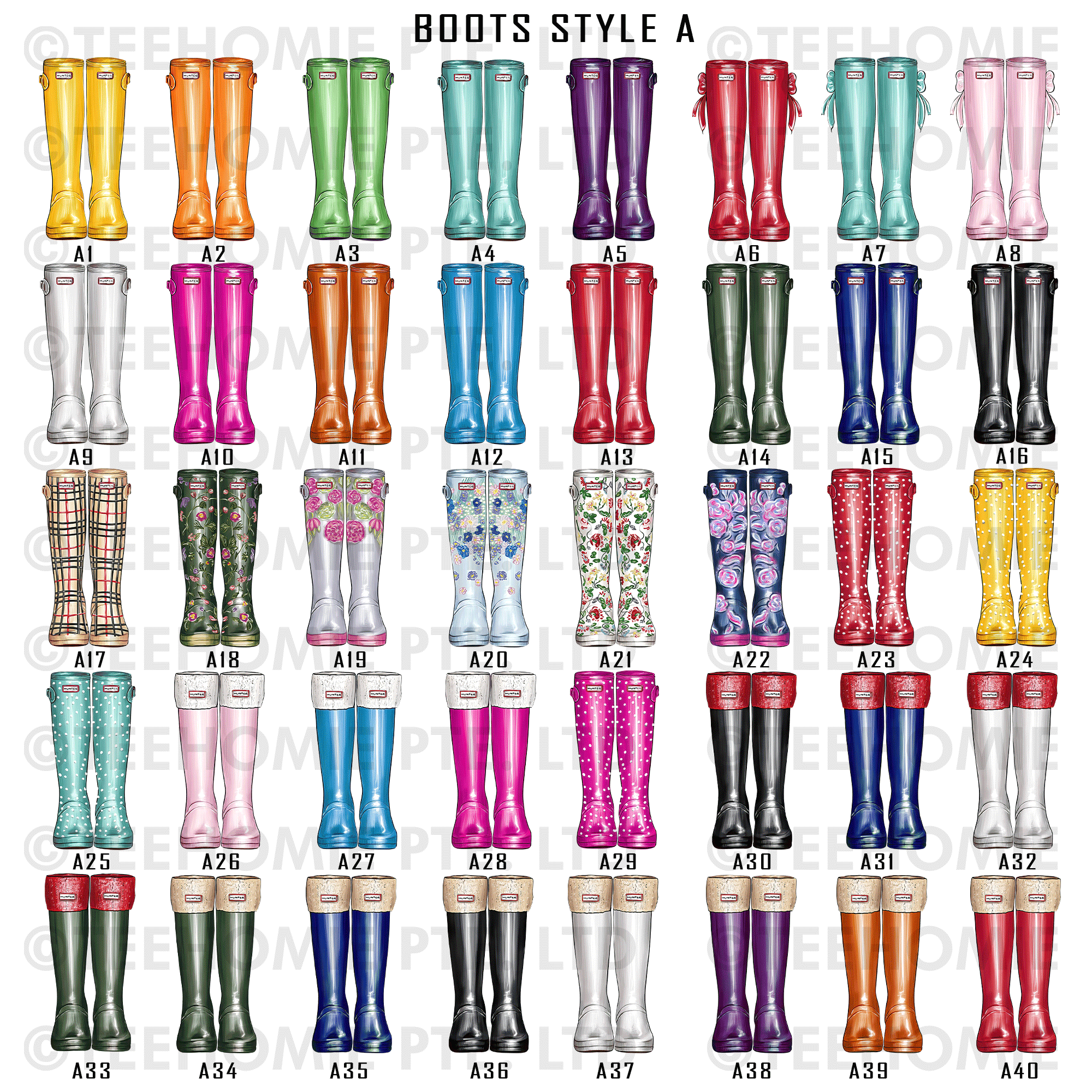 Customized Canvas Poster Wall Art The Power Ranger Boots Family