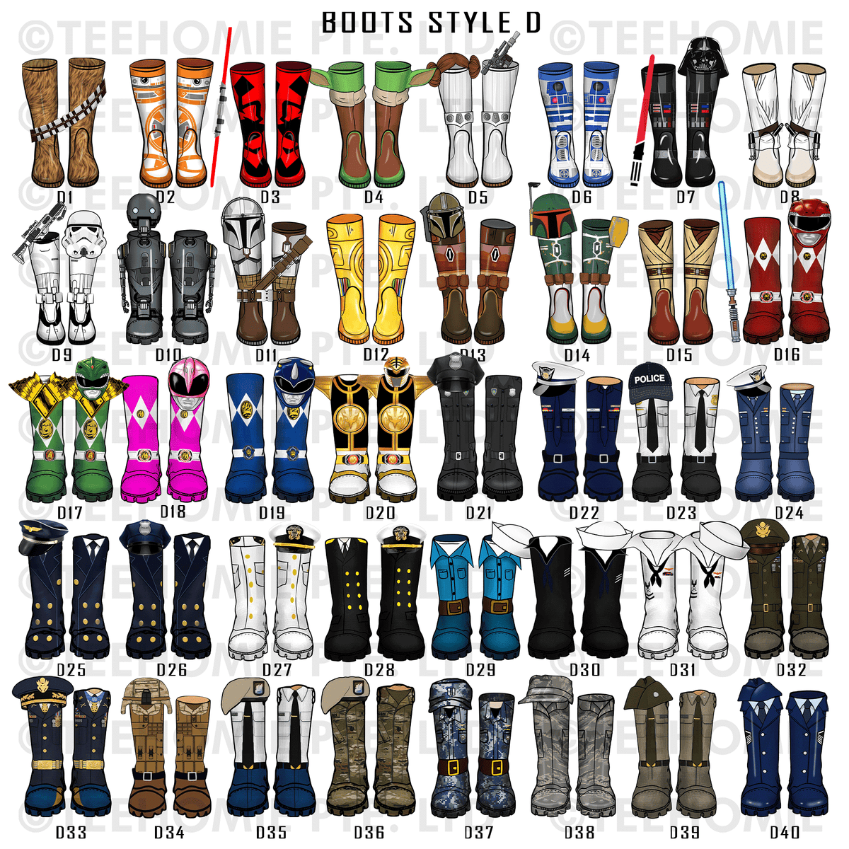 Customized Canvas Poster Wall Art Boots Family