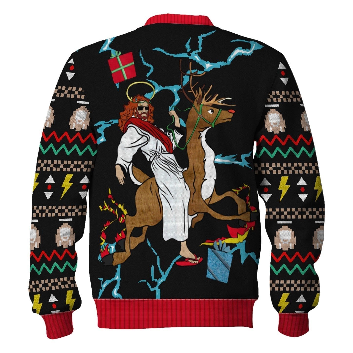 Gearhomies Christmas Unisex Sweater Christ Jesus Christmas 3D Apparel