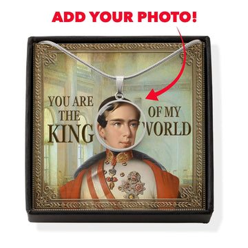 Emperor Franz-Joseph I - Austria Customized Photo Circle Pendant with POD Message Card