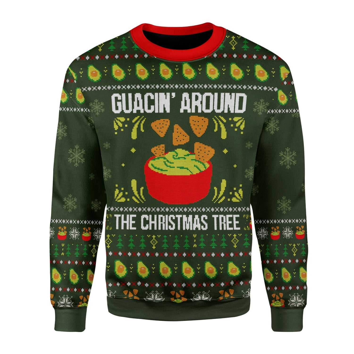 YMskins Christmas Sweater Guacin Around The Christmas Tree 3D Apparel