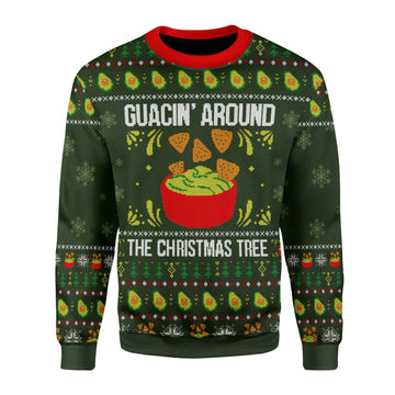 YMskins Christmas Sweater Guacin Around The Christmas Tree 3D Apparel