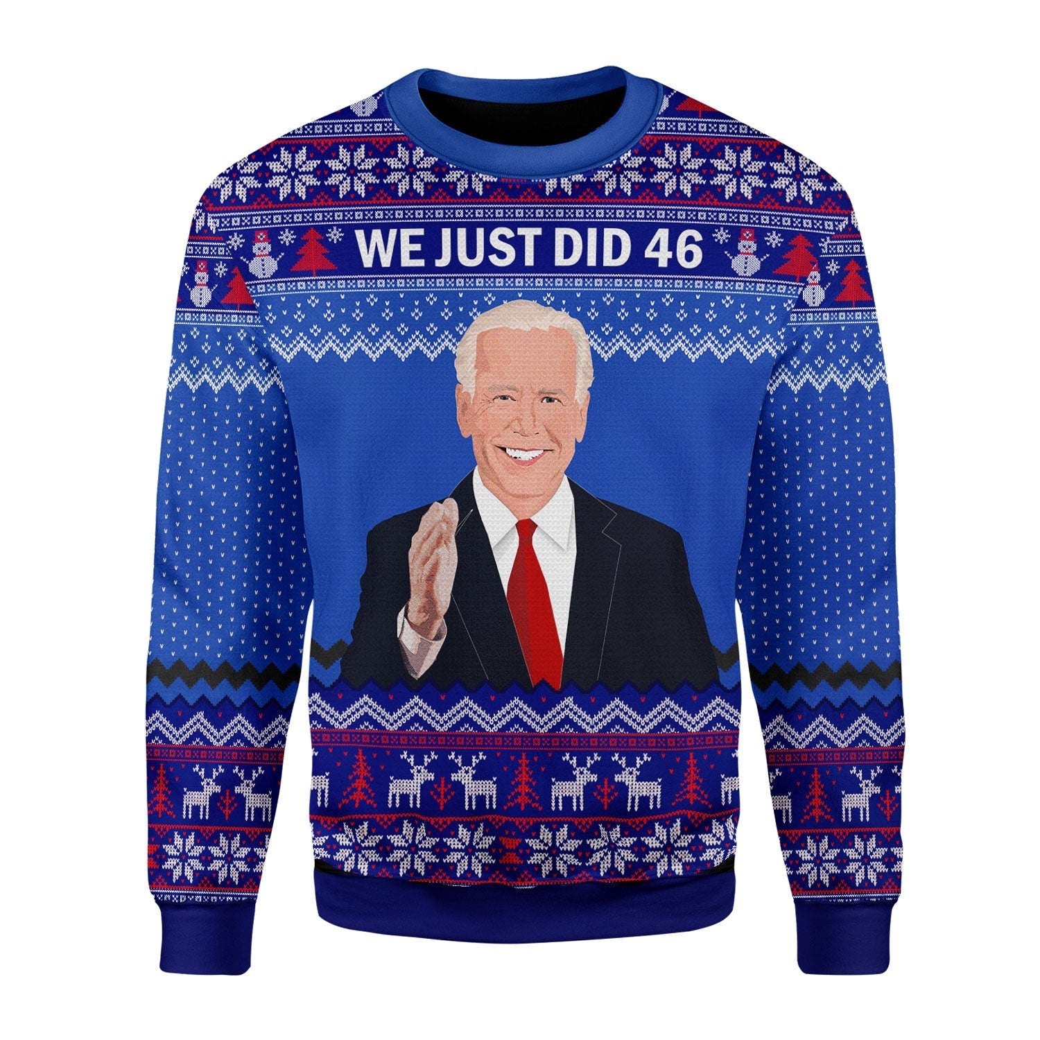 YMskins Christmas Sweater Joe Biden We Just Did 46 3D Apparel