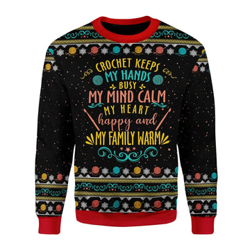 YMskins Christmas Sweater Crochet Keep My Hand Busy 3D Apparel