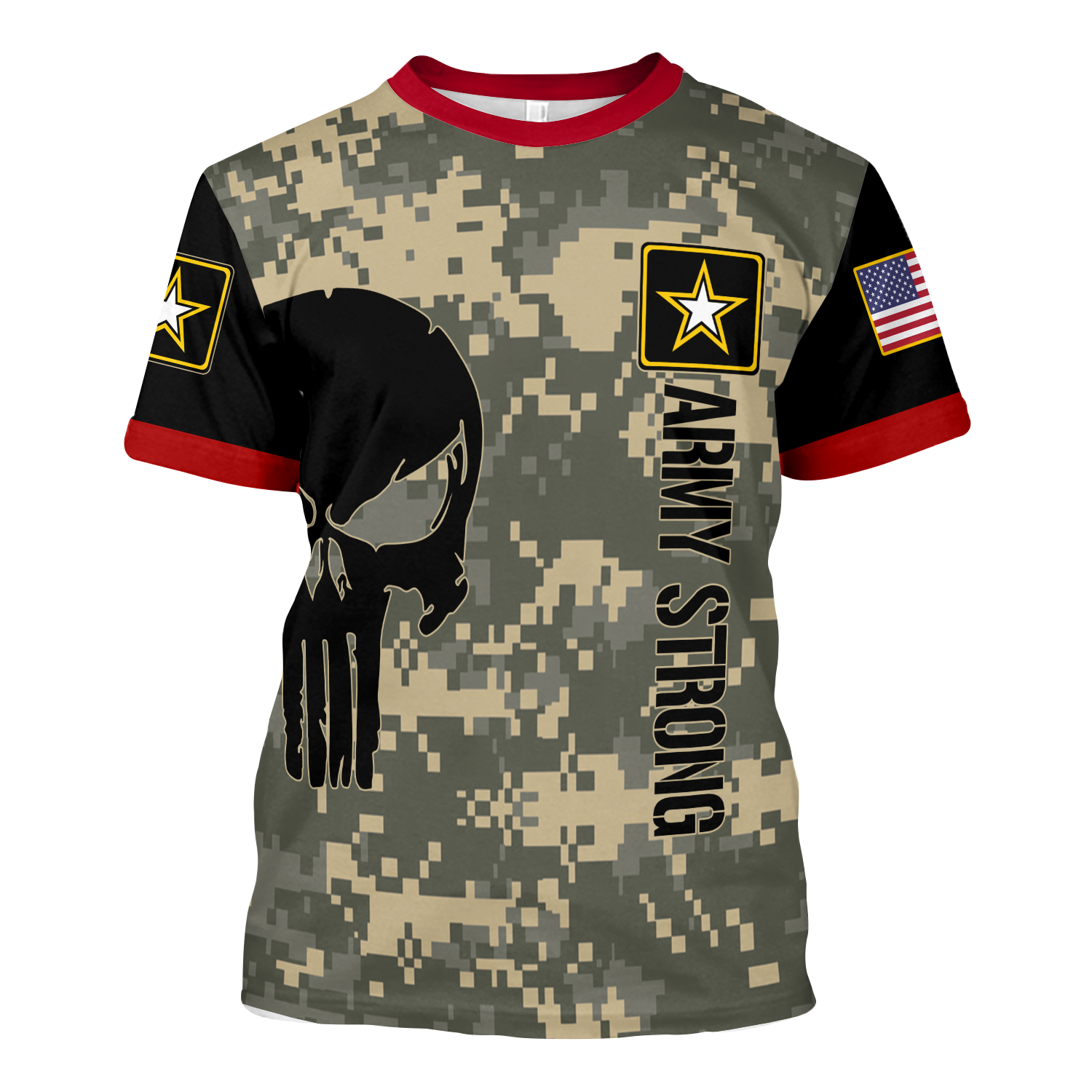 YMskins T-shirt US Army 1St Army Veteran For Men United States Army Veteran 3D Apparel