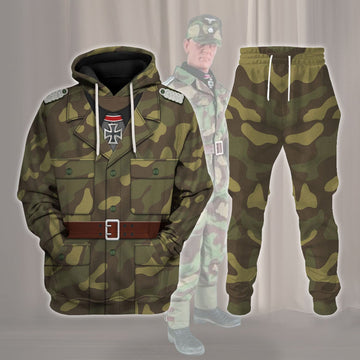 YMskins German SS Italian Camo M40 World War II Costume Hoodie Sweatshirt T-Shirt Tracksuit