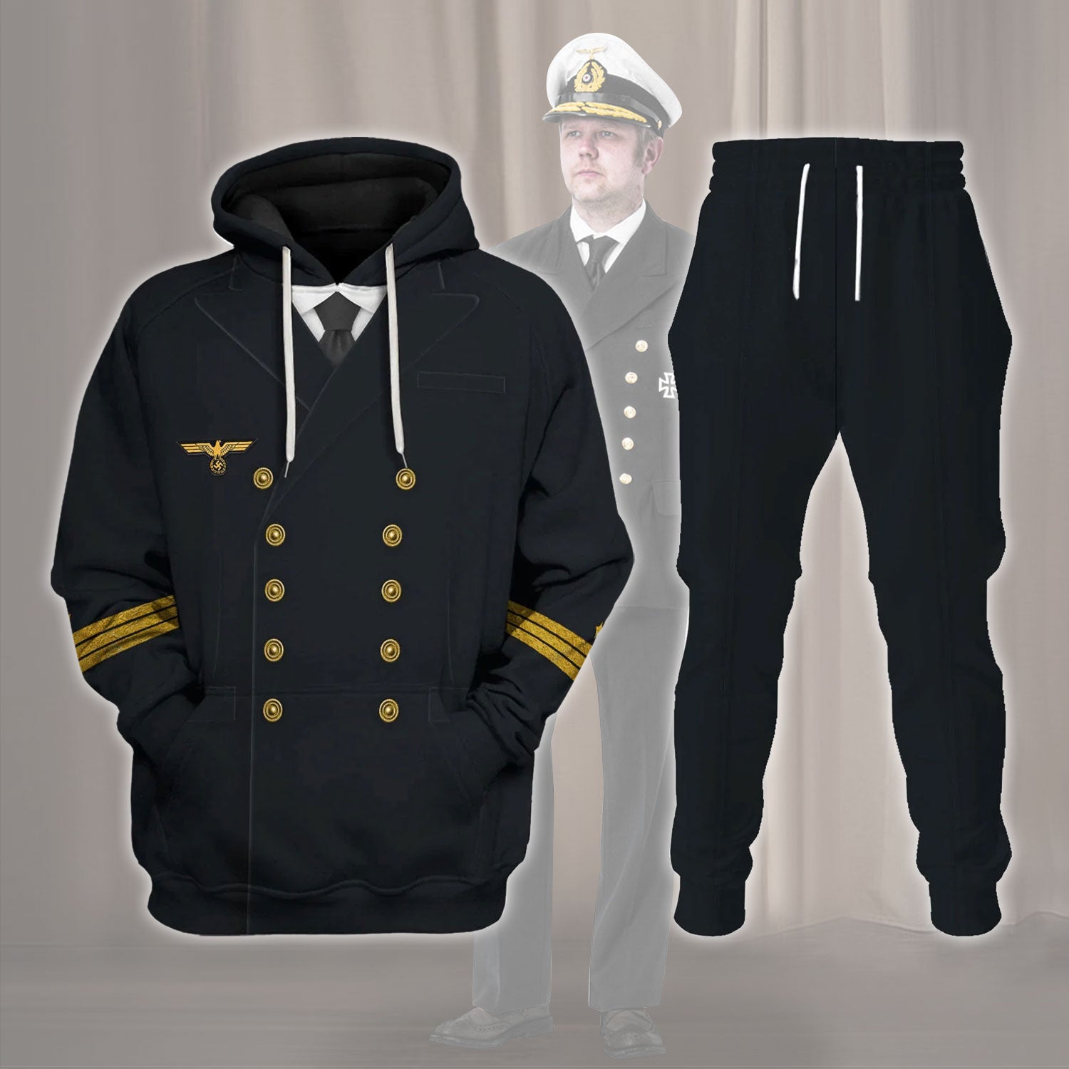 YMskins German WWII Kriegsmarine (War Navy) Costume Hoodie Sweatshirt T-Shirt Tracksuit