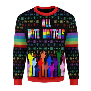 YMskins Christmas Sweater All Vote Matters 3D Apparel