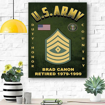 Custom Rank And Text U.S Army Ranks American Flag Digital File/ Poster/ Canvas