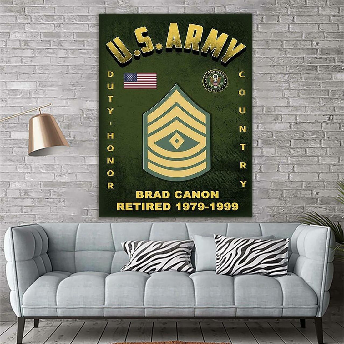 Custom Rank And Text U.S Army Ranks American Flag Digital File/ Poster/ Canvas