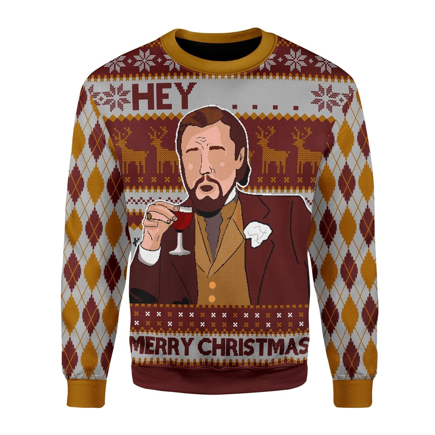 YMskins Christmas Sweater Hey ... Merry Christmas Custom Name 3D Apparel