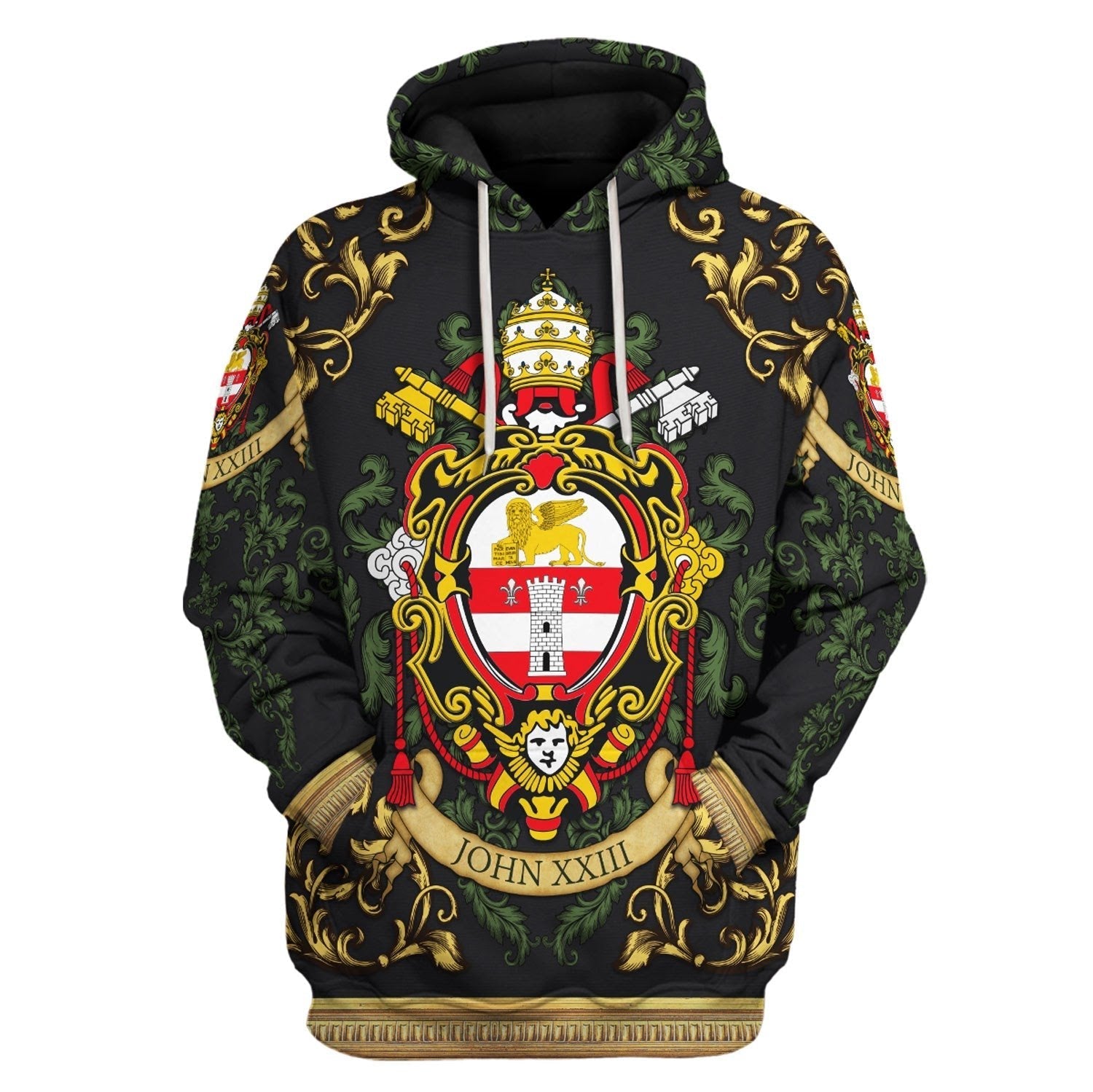 YMskins Unisex Tops Pullover Sweatshirt John XXIII Coat Of Arms 3D Apparel