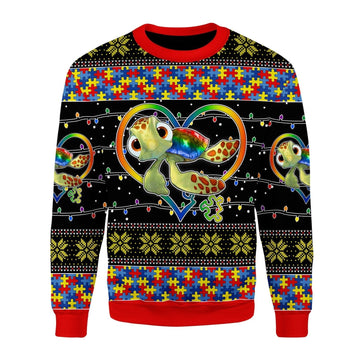 YMskins Christmas Sweater Autism Be You The World Will Aujust 3D Apparel