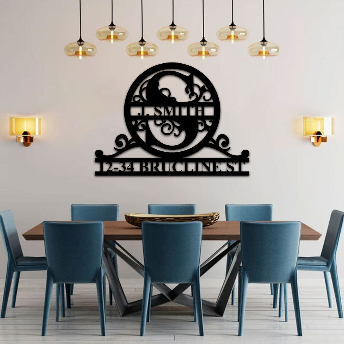 YMskins Custom Family Name Hanging Wall Art
