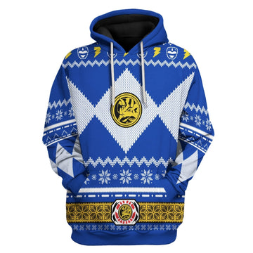 YMskinss Blue Power Rangers Tops