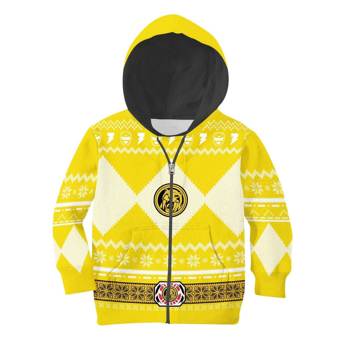 Gearhomies Kid Zip Hoodie Kid Yellow MightyMorphin