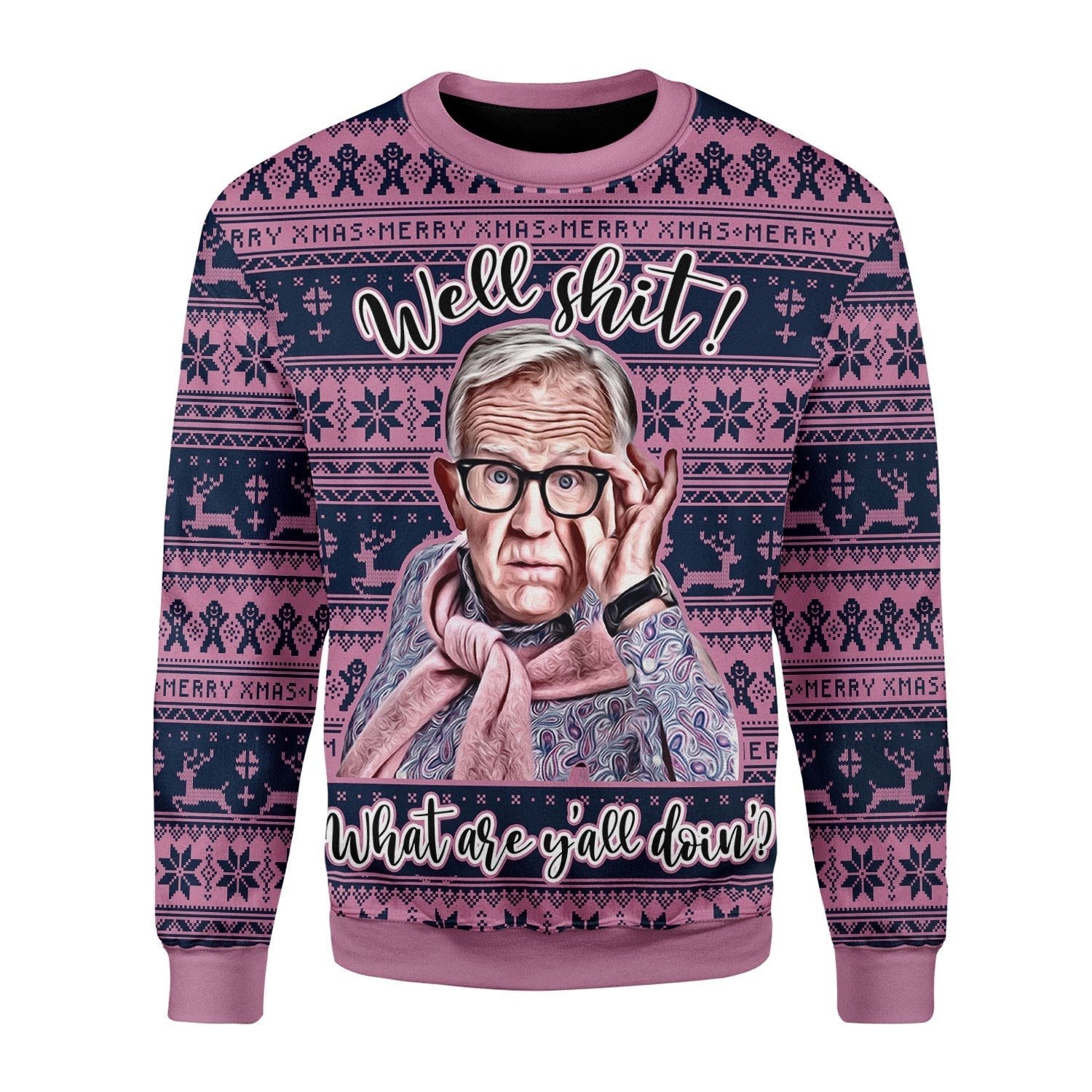 YMskins Christmas Sweater Well Shit 3D Apparel