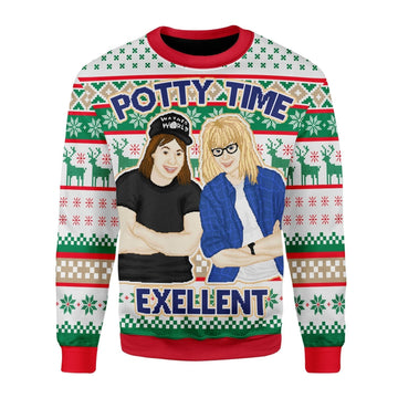 YMskins Christmas Sweater Potty Time Exellent 3D Apparel