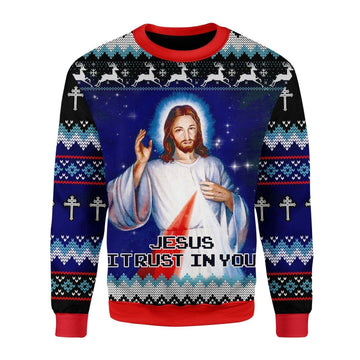 Jesus I Trust In You Christmas Sweater - DucG