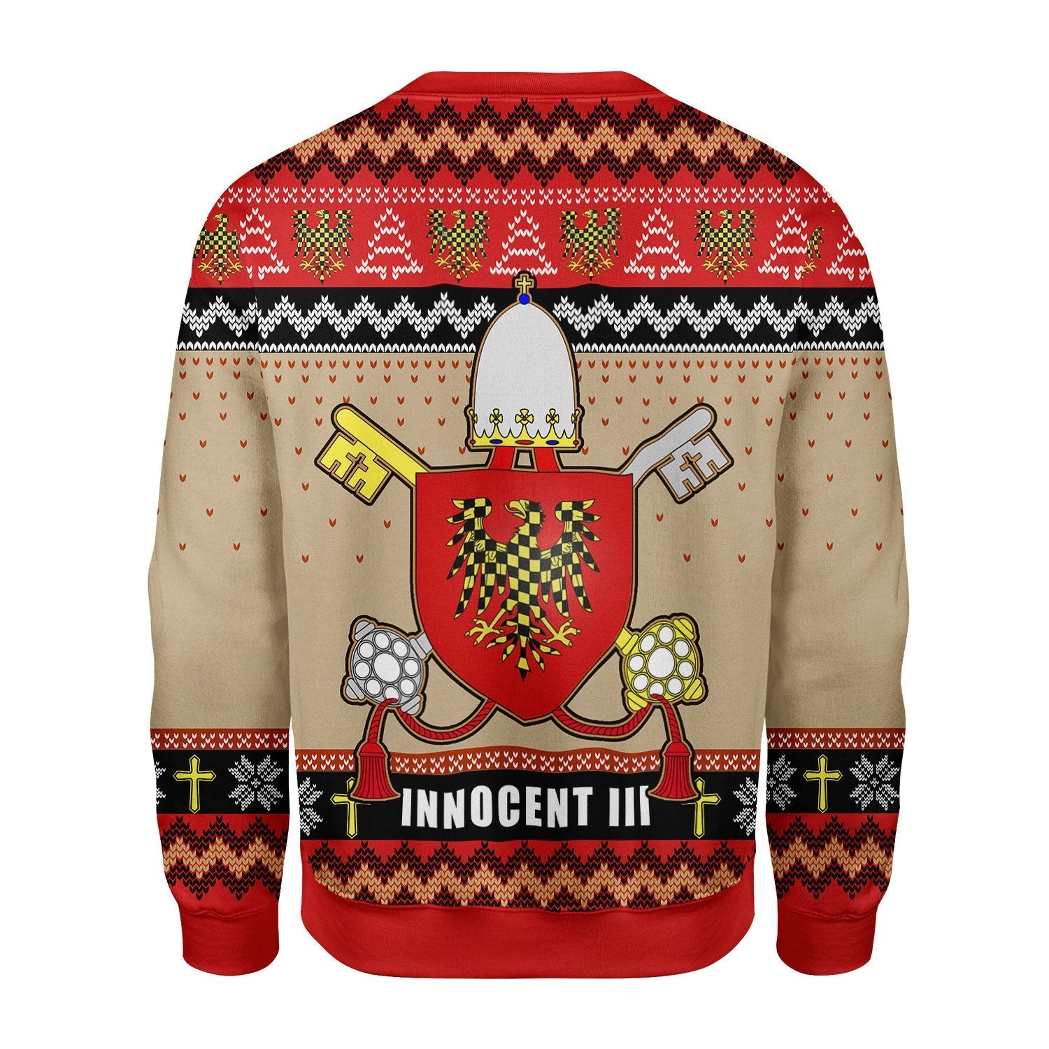 YMskins Christmas Sweater Pope Innocent III Coat of Arms 3D Apparel