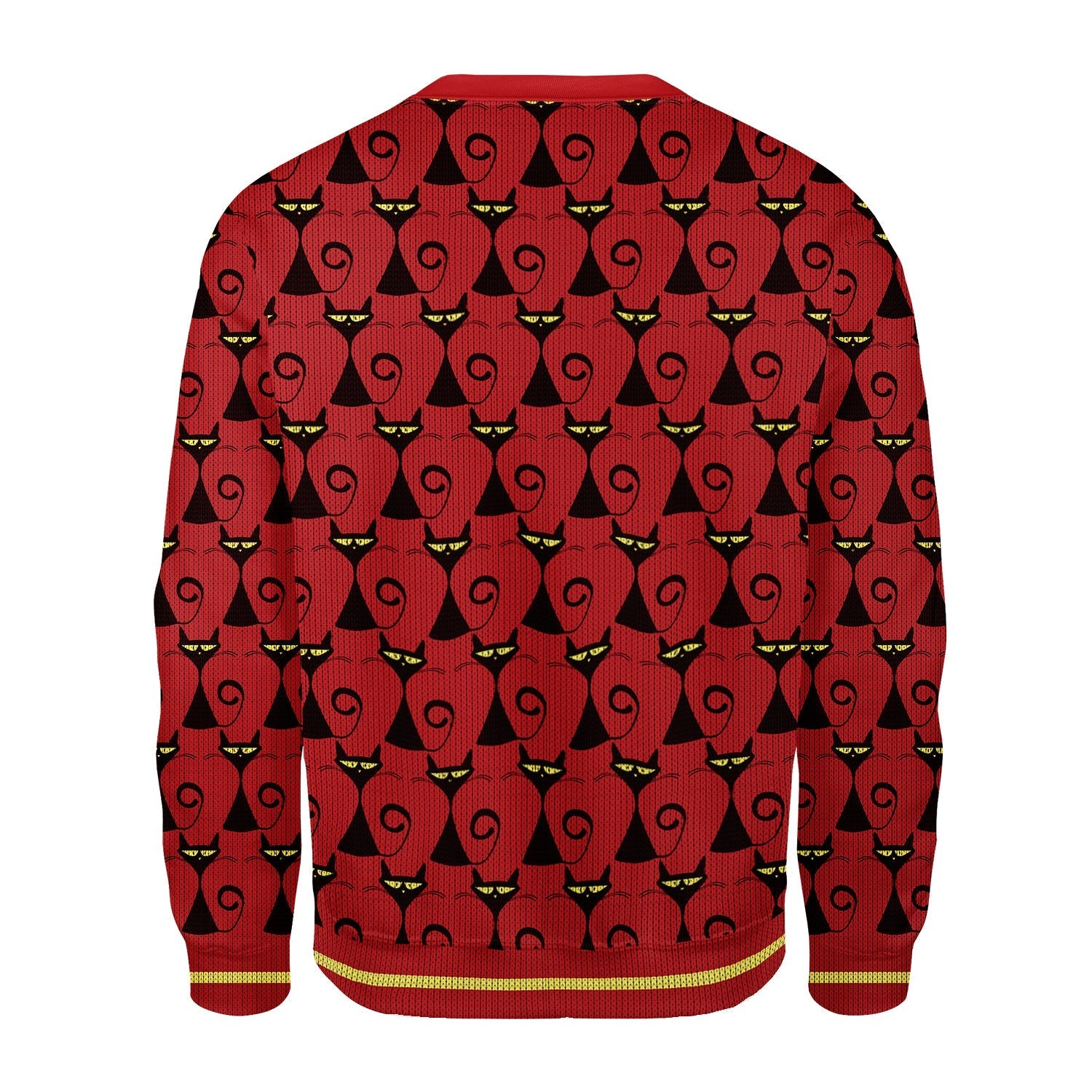 YMskins Christmas Sweater Black Cat 3D Apparel